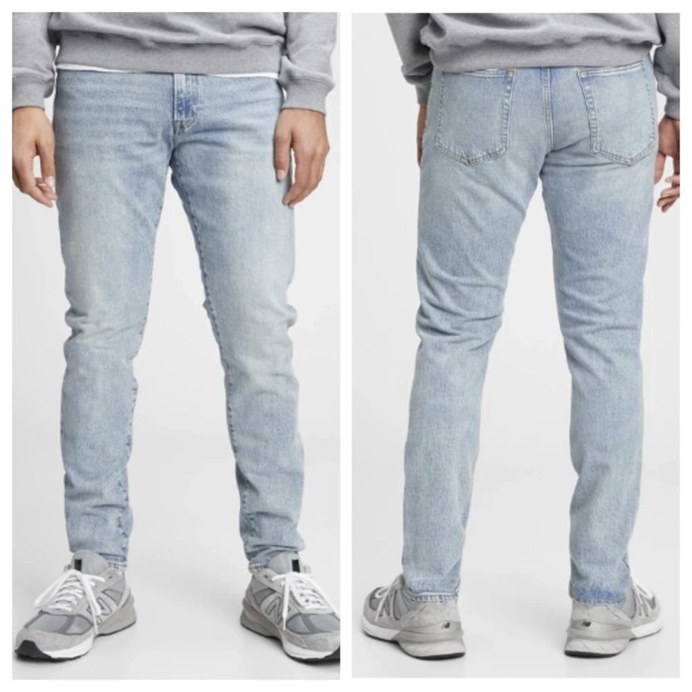 GAP Men's Slim Taper Straight Leg Jean Light Wash Size 32x30